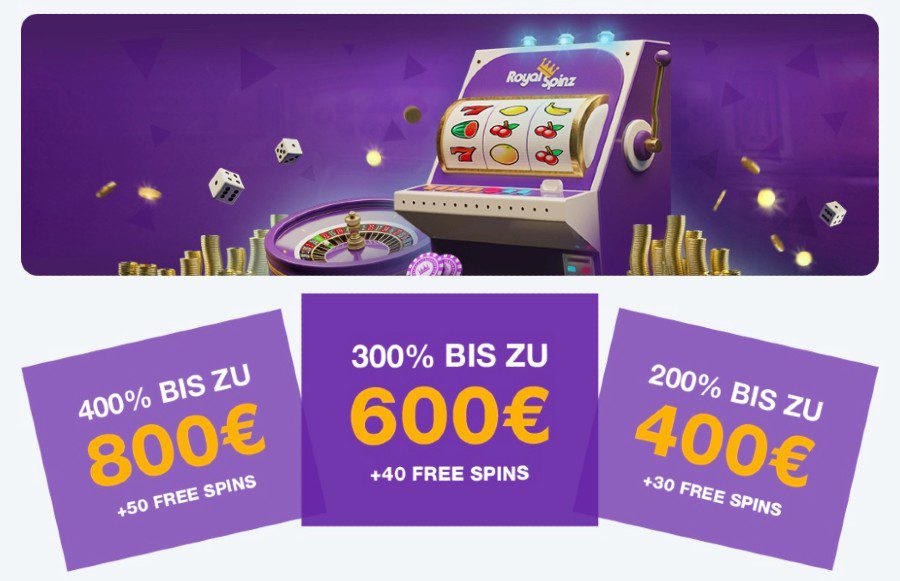 400% Welcome Bonus at RoyalSpinz