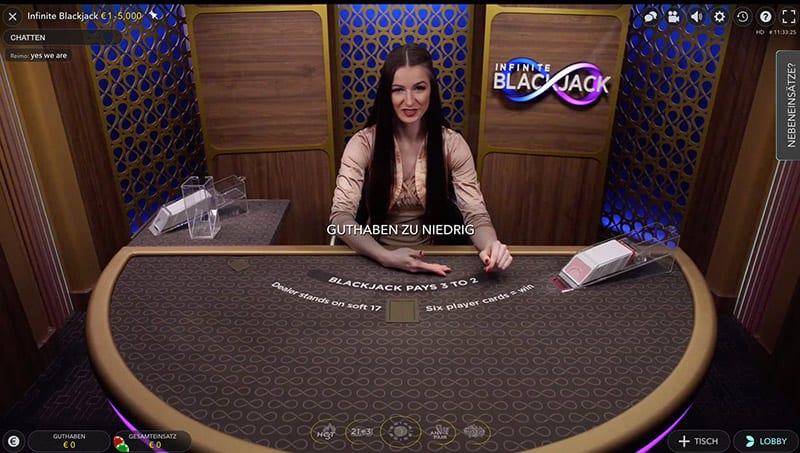 Live Dealer at Sunny Player