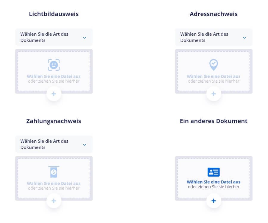 Upload KYC documents